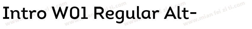 Intro W01 Regular Alt字体转换